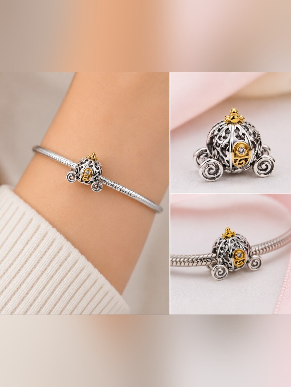 Cinderella carriage Pandora necklace